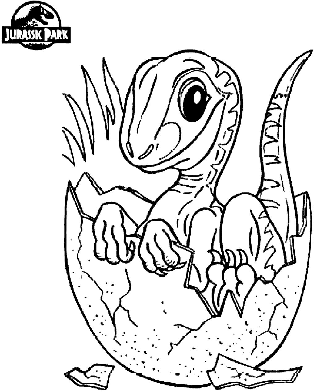 Baby Dinosaur In Jurassic World Coloring Page Free Printable Coloring 
