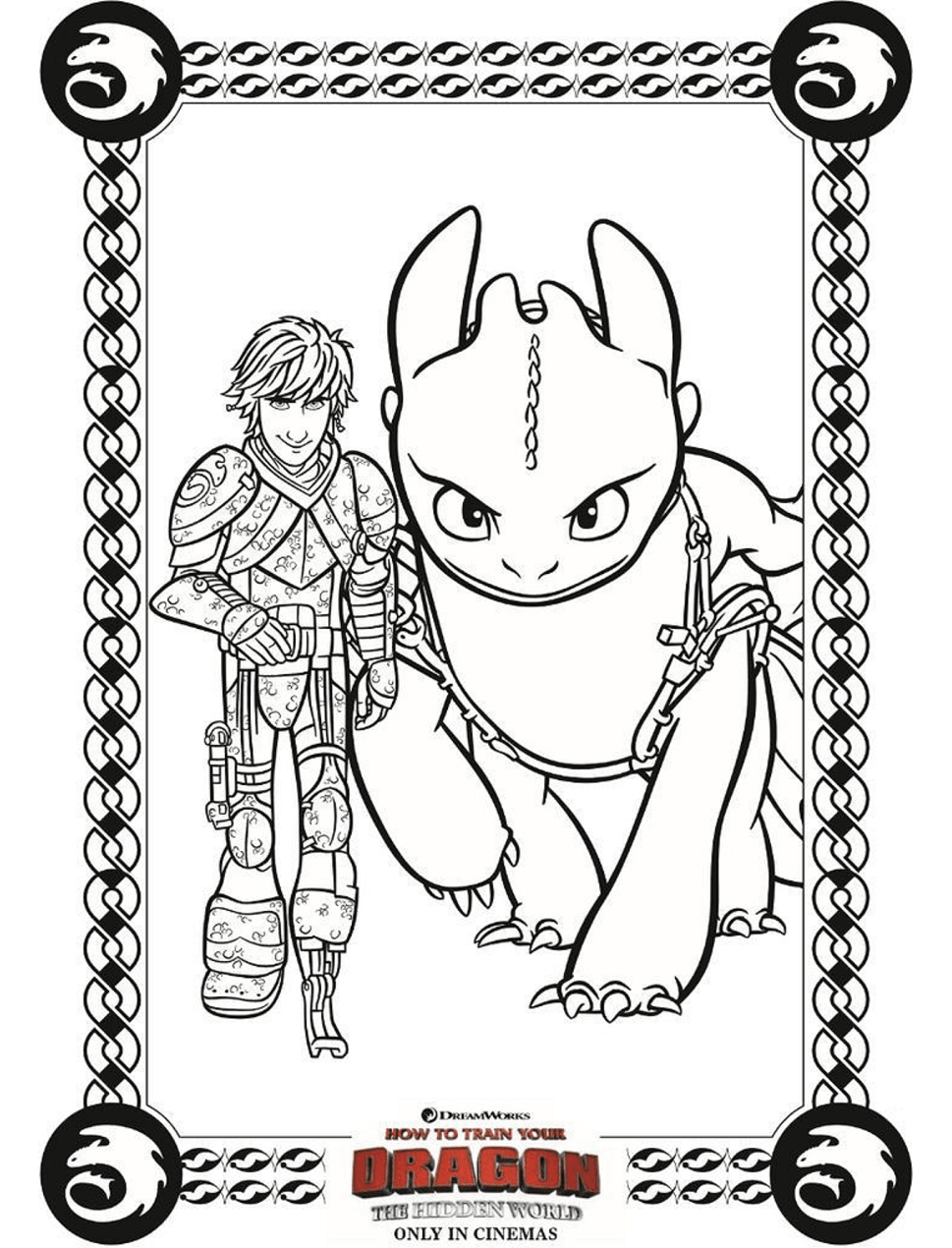 Printable Night Fury Coloring Pages - Suave Wallpaper