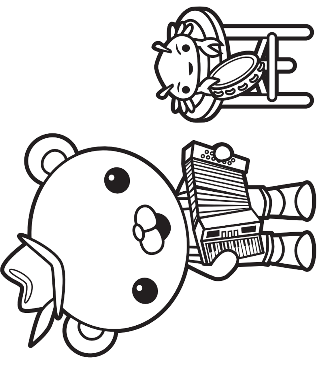 Peso, Captain, Kwazii In Octonauts Ship Coloring Page - Free Printable