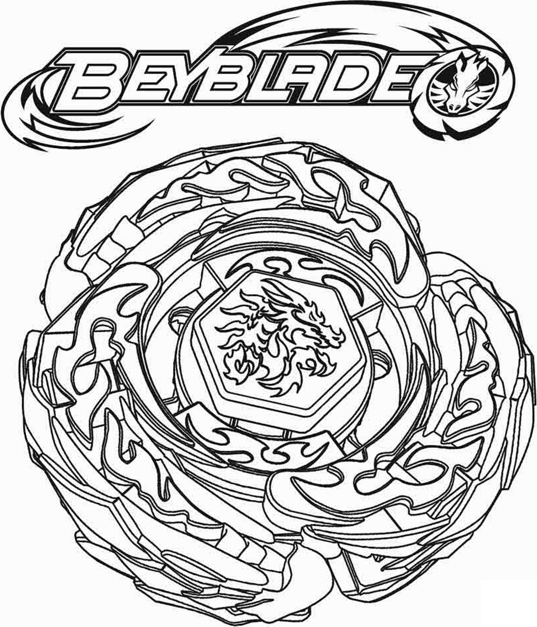 Beyblade Lightning L Drago Coloring Page - Free Printable Coloring