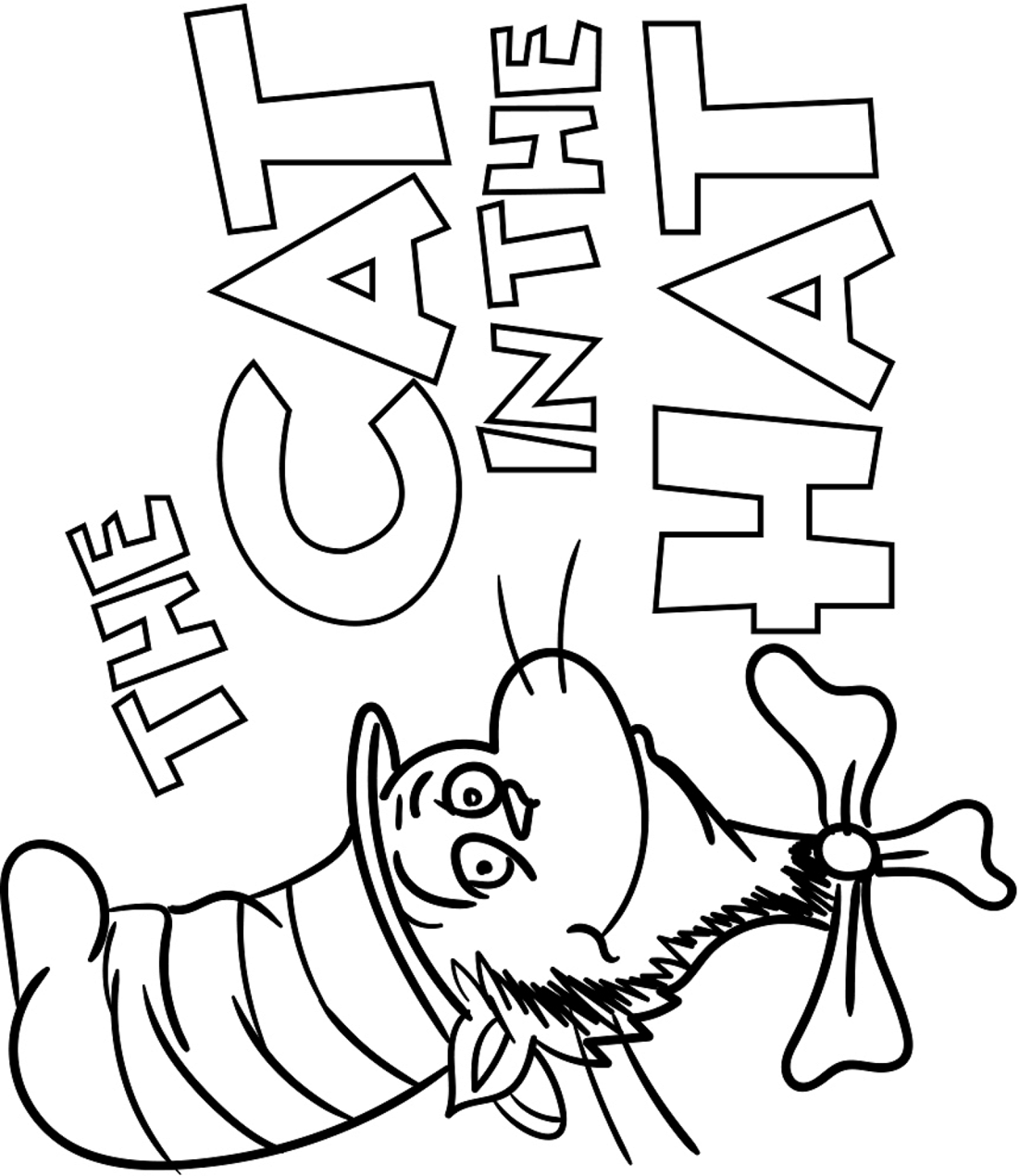 Cat in the Hat Coloring Pages - Free Printable Coloring Pages for Kids