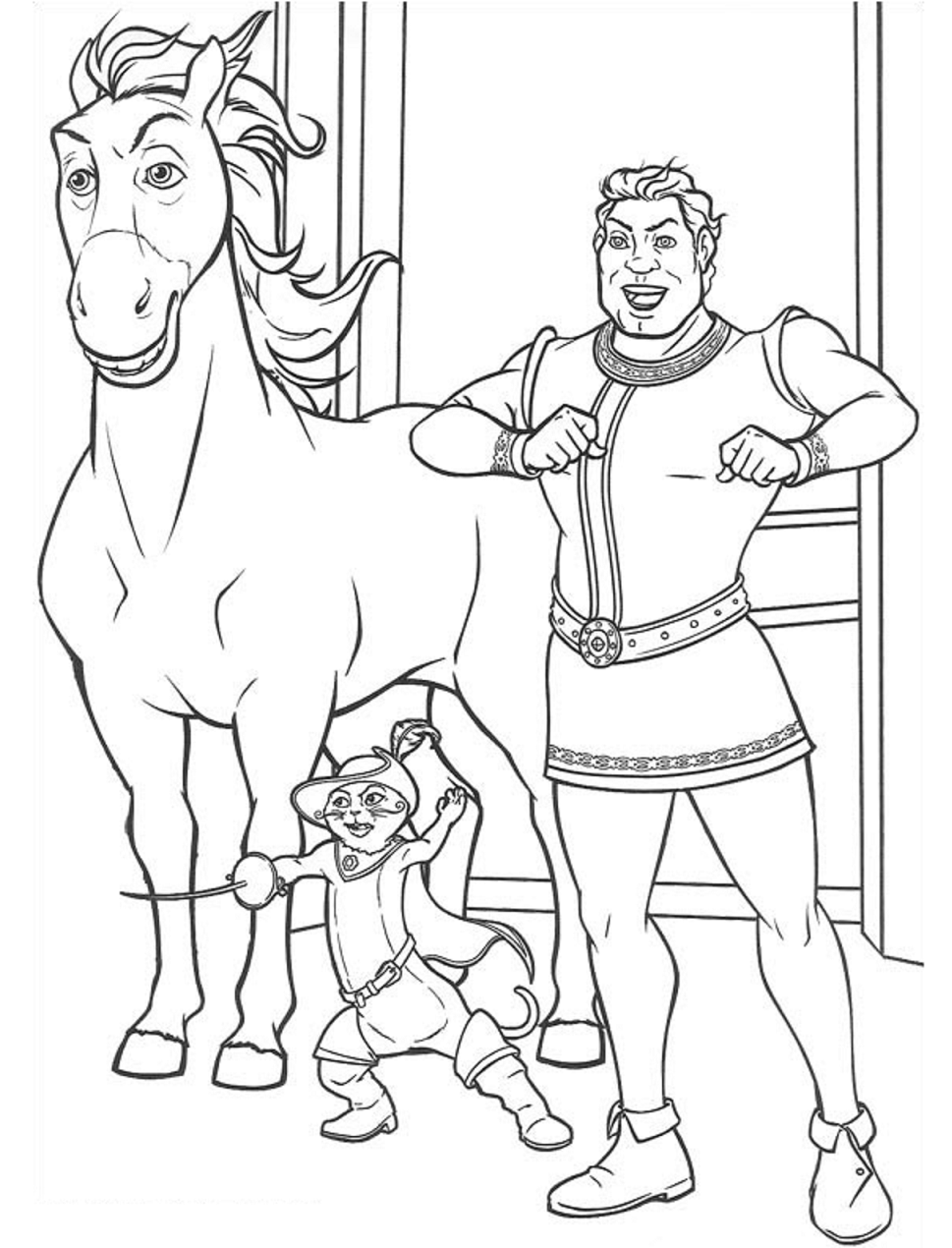 shrek fairy godmother coloring pages