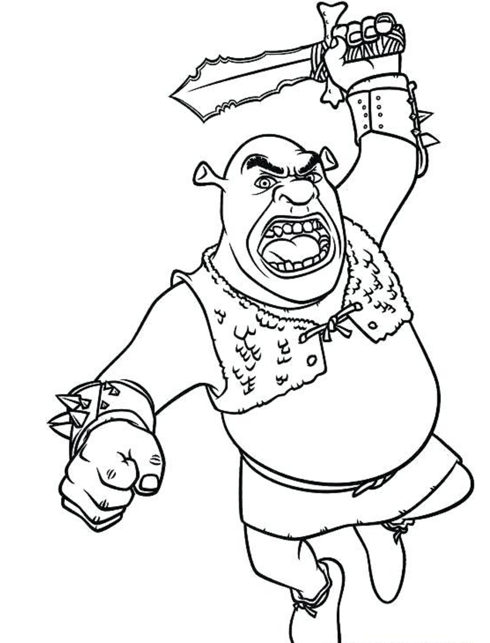 Download The Shrek Coloring Page - Free Printable Coloring Pages for Kids
