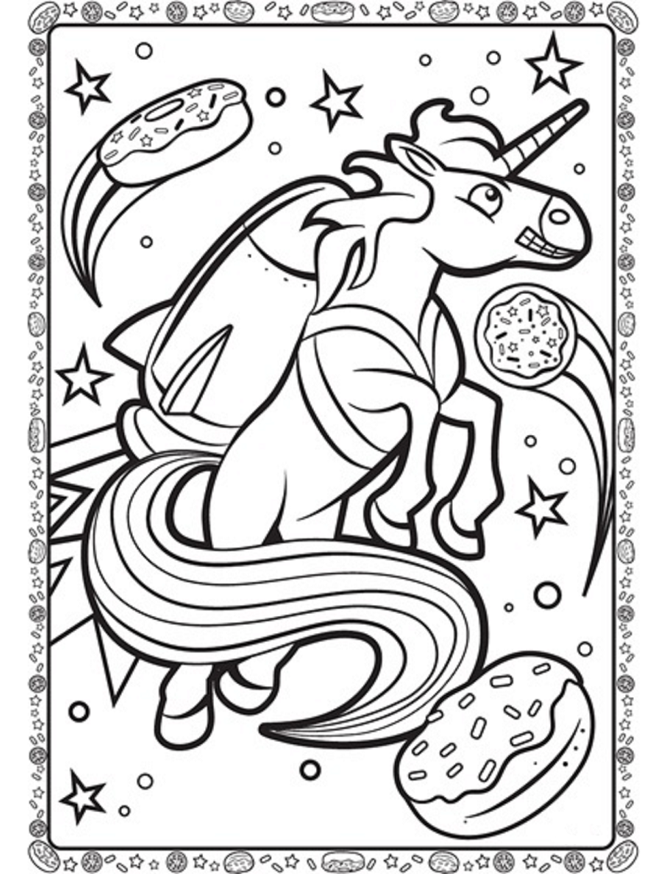 Unicorn With Rocket Coloring Page   Free Printable Coloring Pages ...