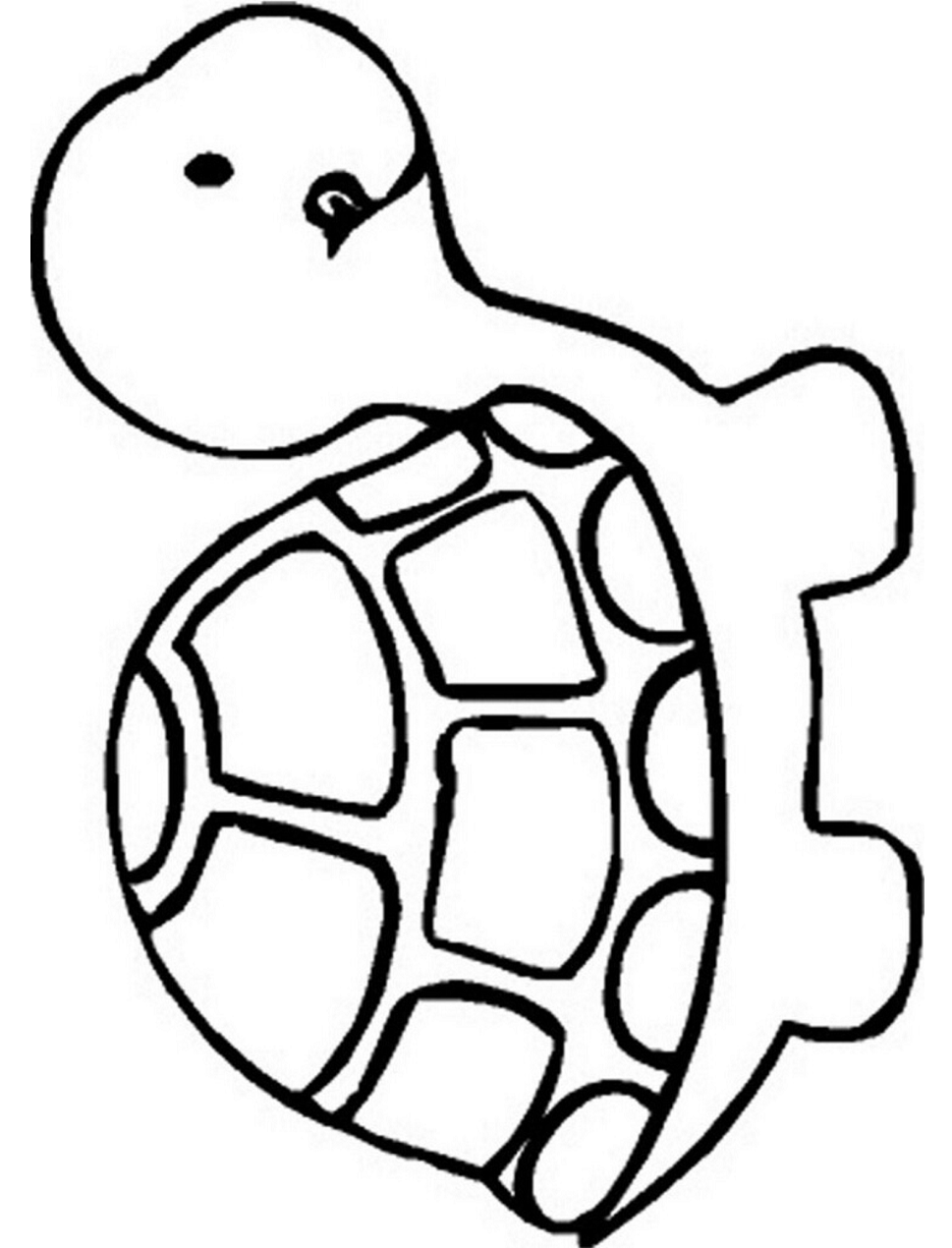 Turtle For Child Coloring Page - Free Printable Coloring Pages For Kids