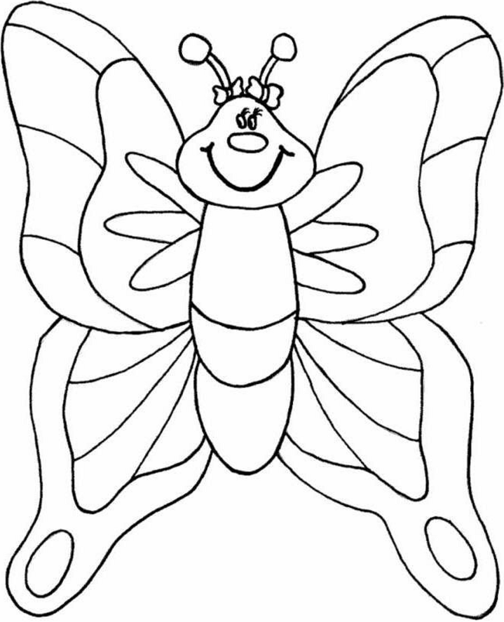 Butterfly For Child Preschool Coloring Page   Free Printable ...