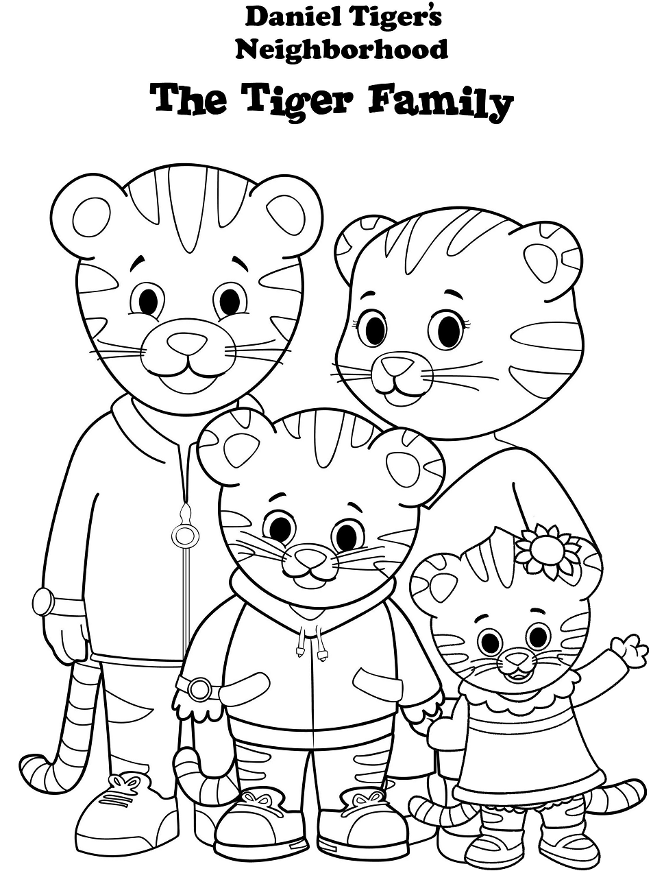 Daniel Tiger Family Coloring Page   Free Printable Coloring Pages ...