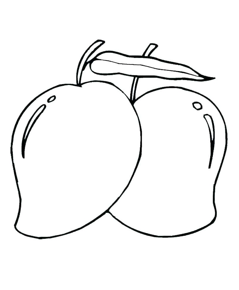 Mangoes Coloring Page - Free Printable Coloring Pages for Kids