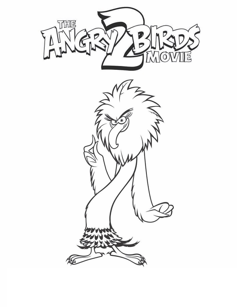 green angry birds coloring pages