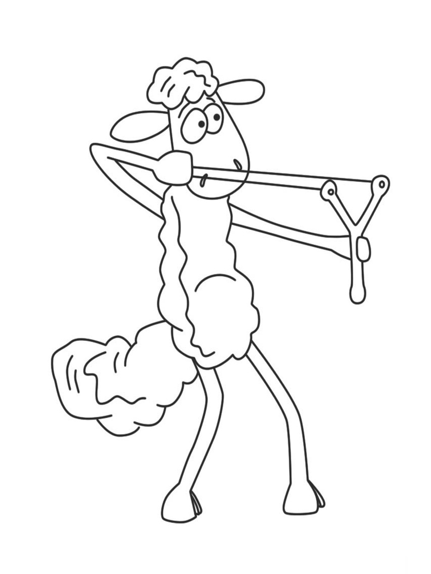 Crazy Shaun The Sheep Coloring Page Free Printable Coloring Pages For Kids