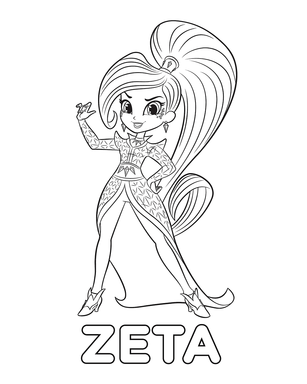 princess samira coloring pages