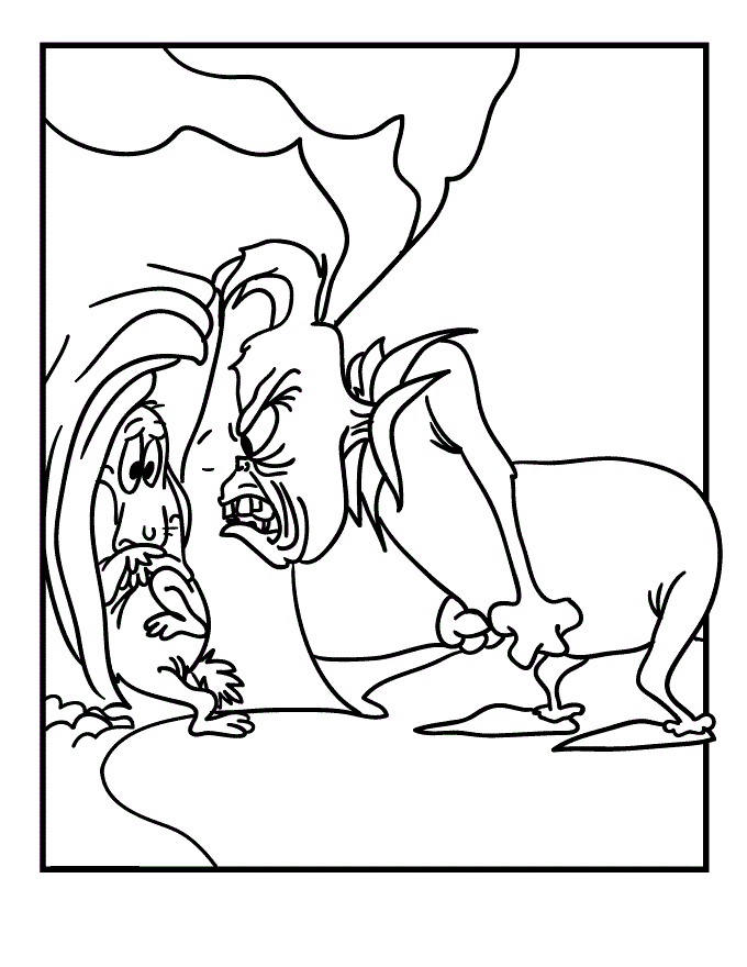 grinch and max coloring pages