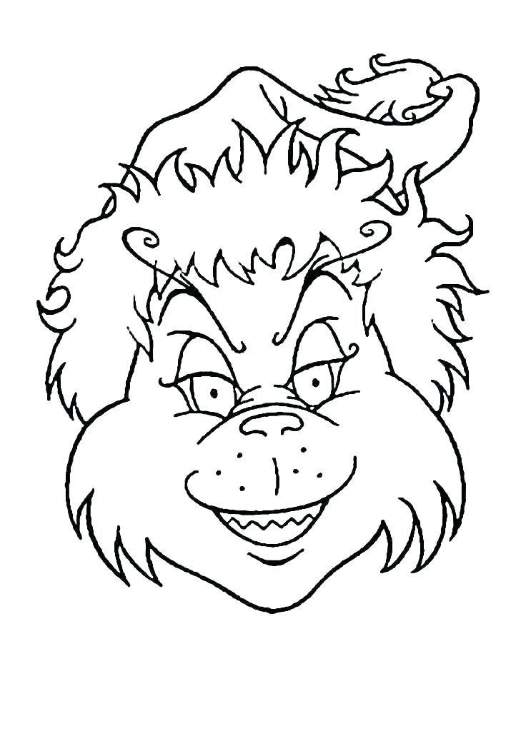 grinch with big smile coloring page  free printable