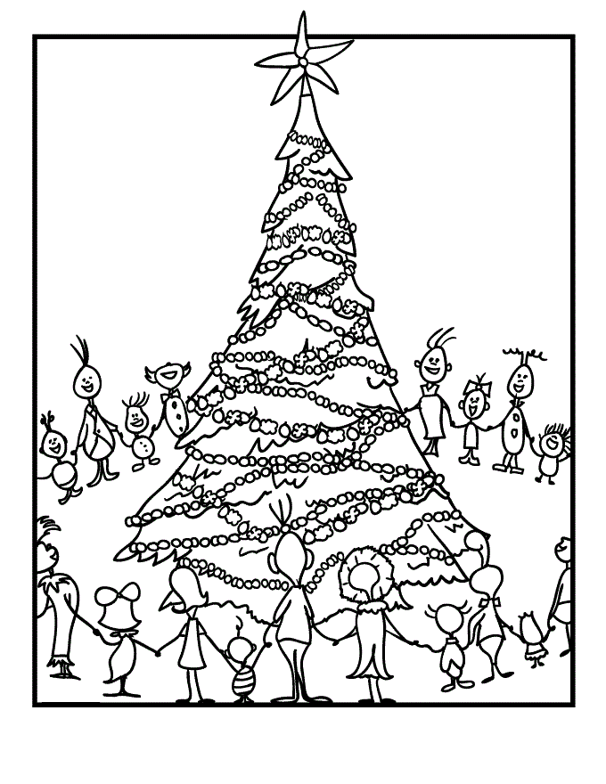 the grinch's whoville coloring page  free printable
