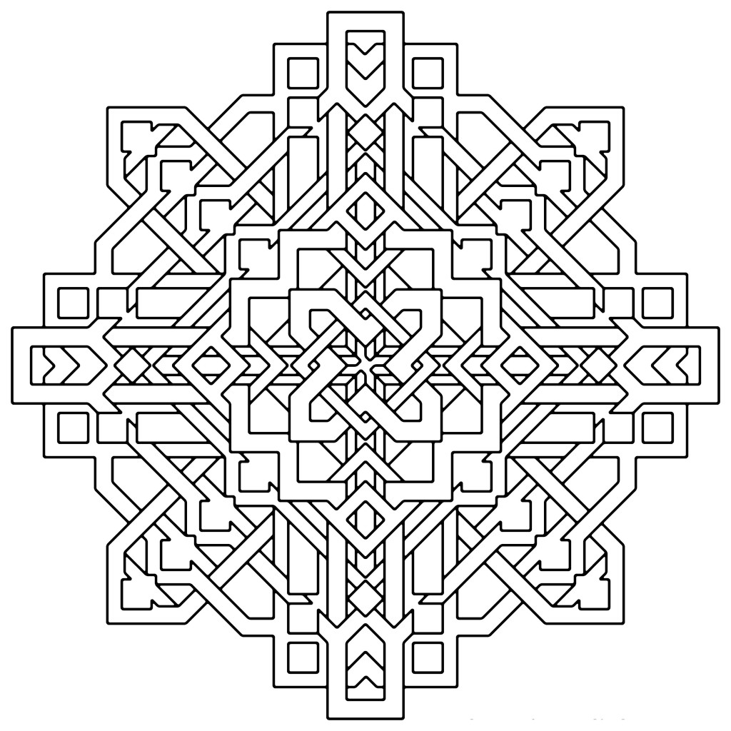 Complex Geometric Coloring Page Free Printable Coloring Pages For Kids