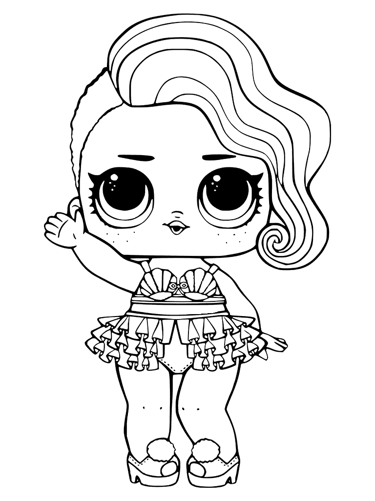 Treasure Lol Surprise Doll Coloring Page Free Printable Coloring Pages For Kids