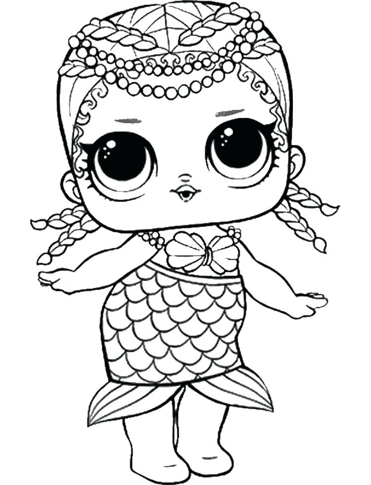 merbaby lol doll coloring page  free printable coloring