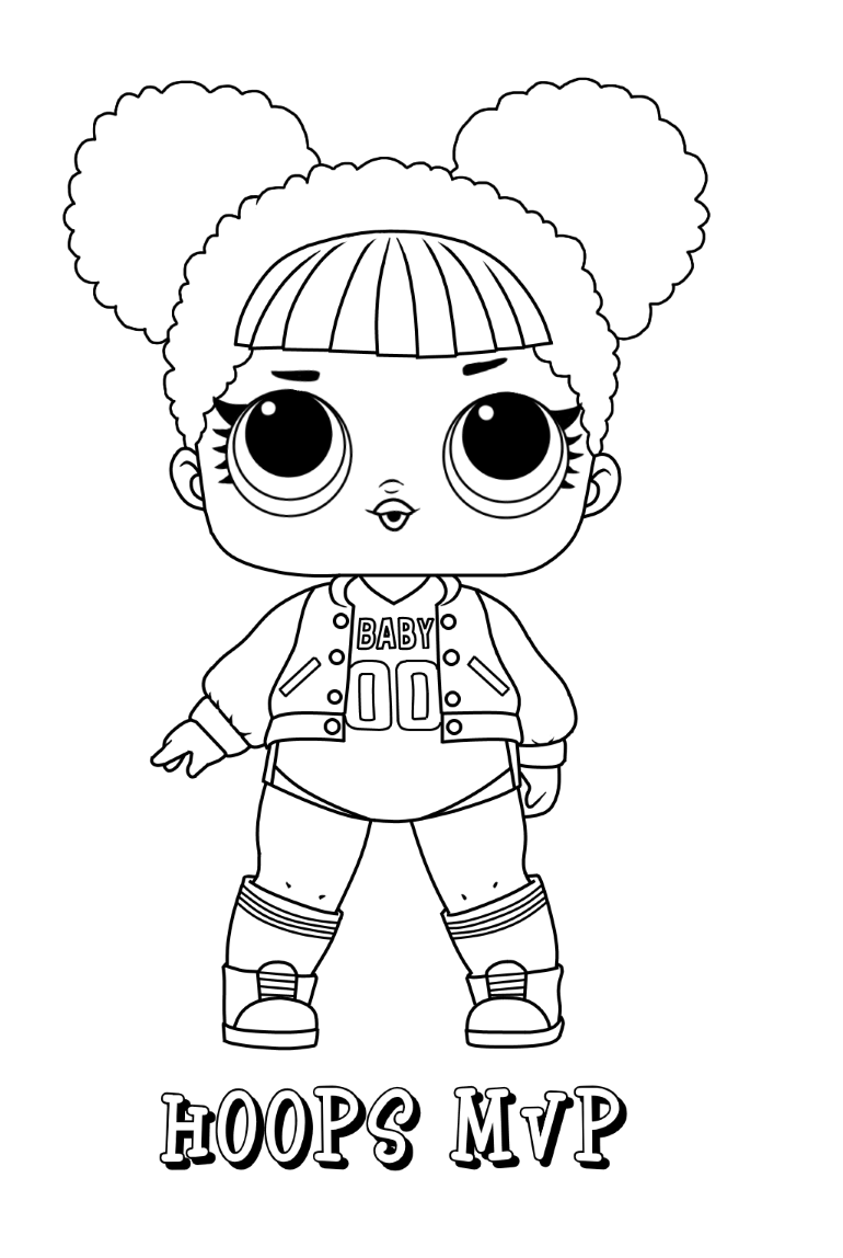 Download Hoops Mvp Lol Doll Coloring Page - Free Printable Coloring Pages for Kids