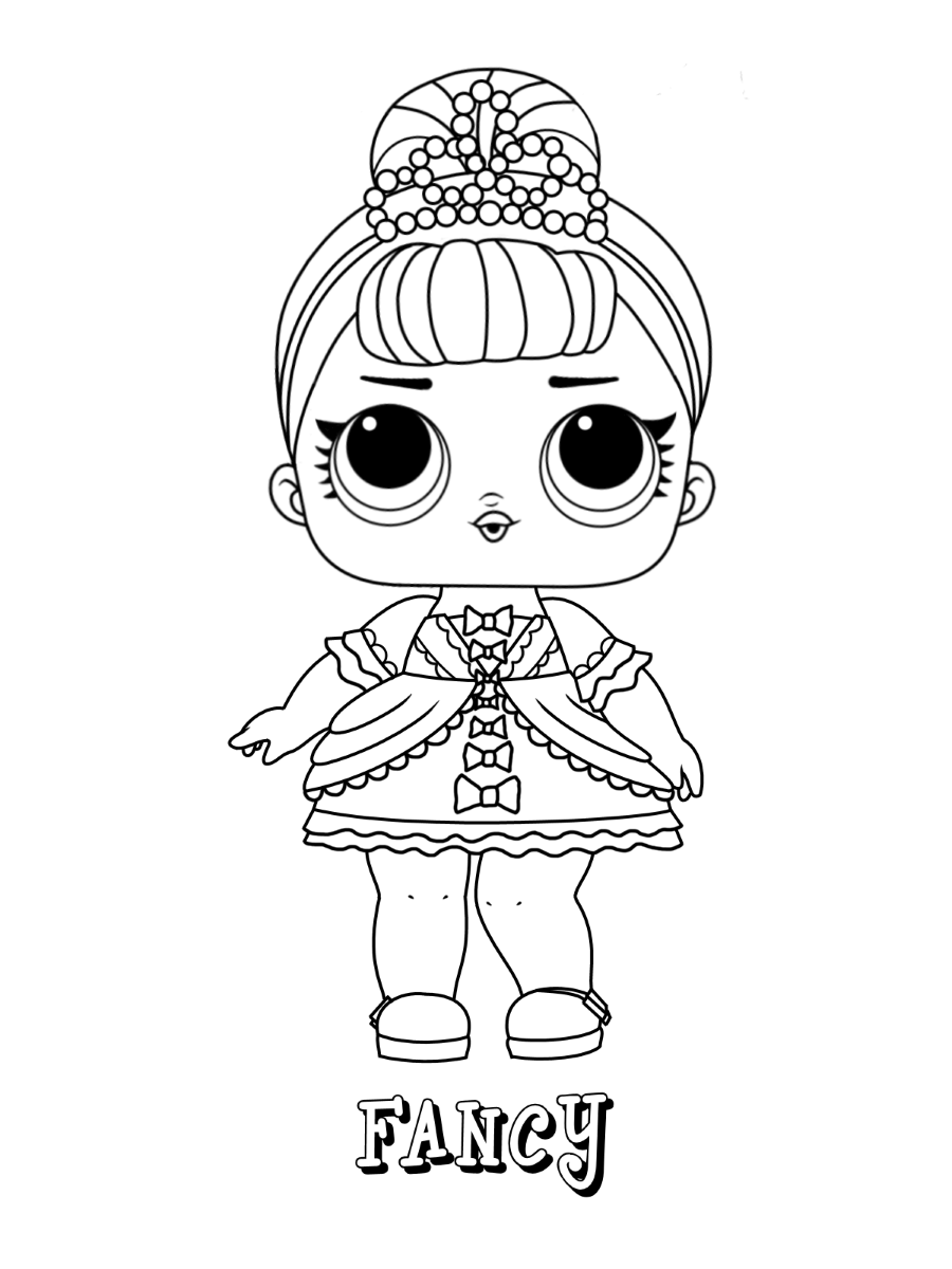 lol doll unicorn coloring pages