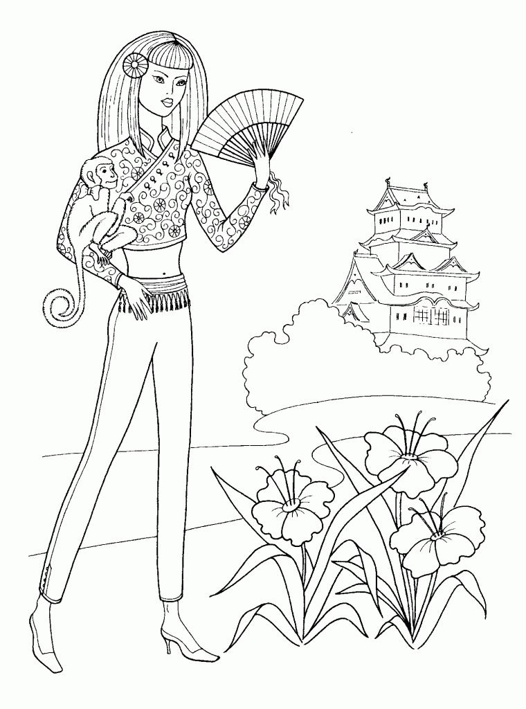 Download Chinese Teenager Girl Coloring Page Free Printable Coloring Pages For Kids