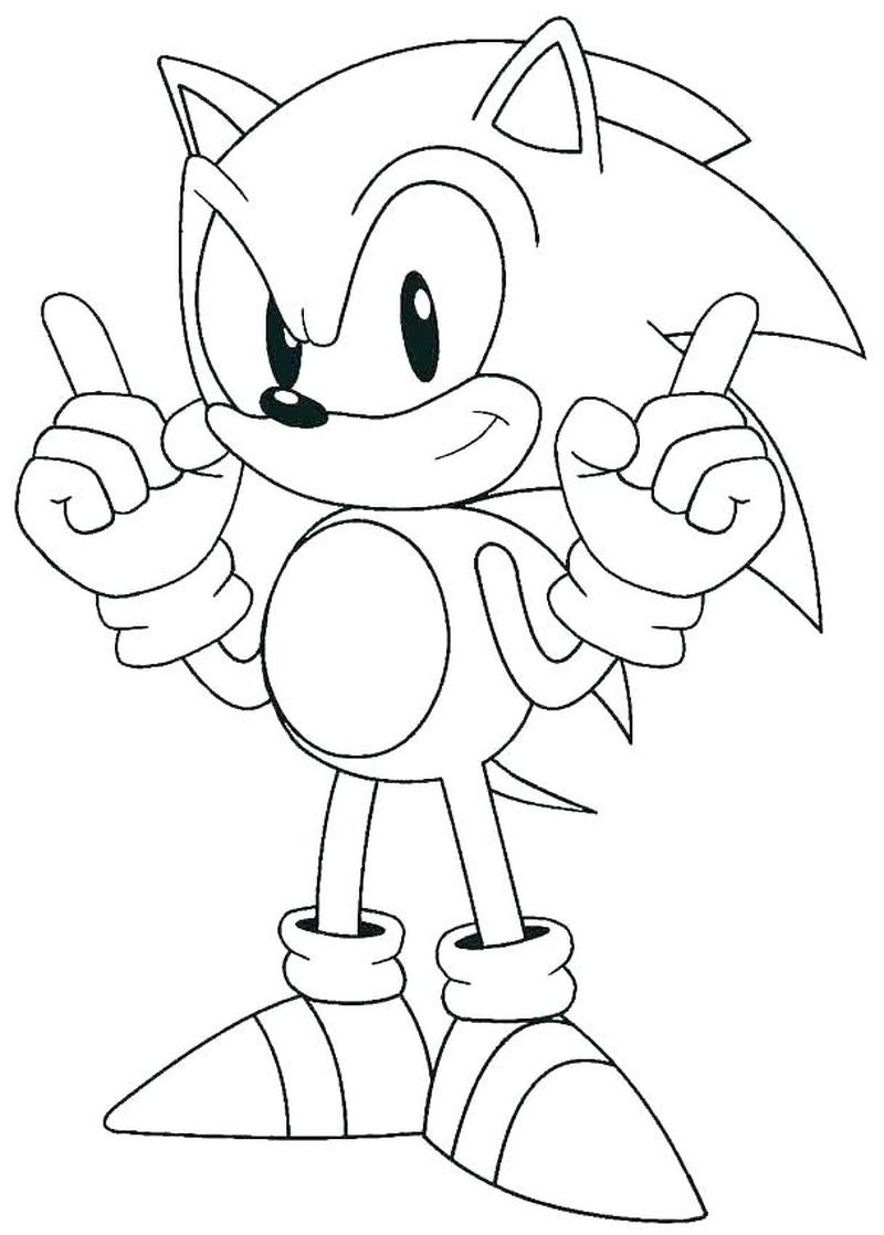 Cooling Sonic Coloring Page - Free Printable Coloring Pages for Kids