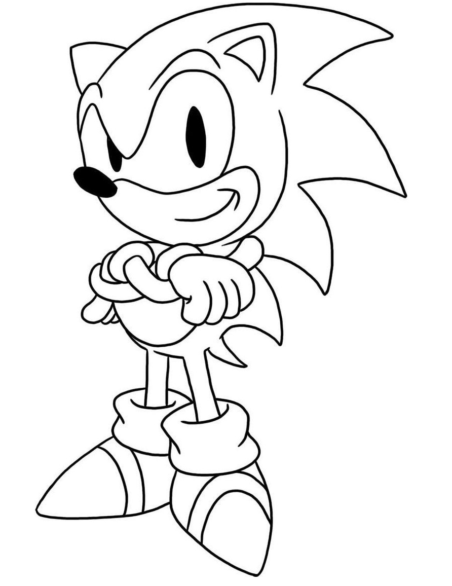 Sonic Crossed His Arms Coloring Page - Free Printable Coloring Pages ...