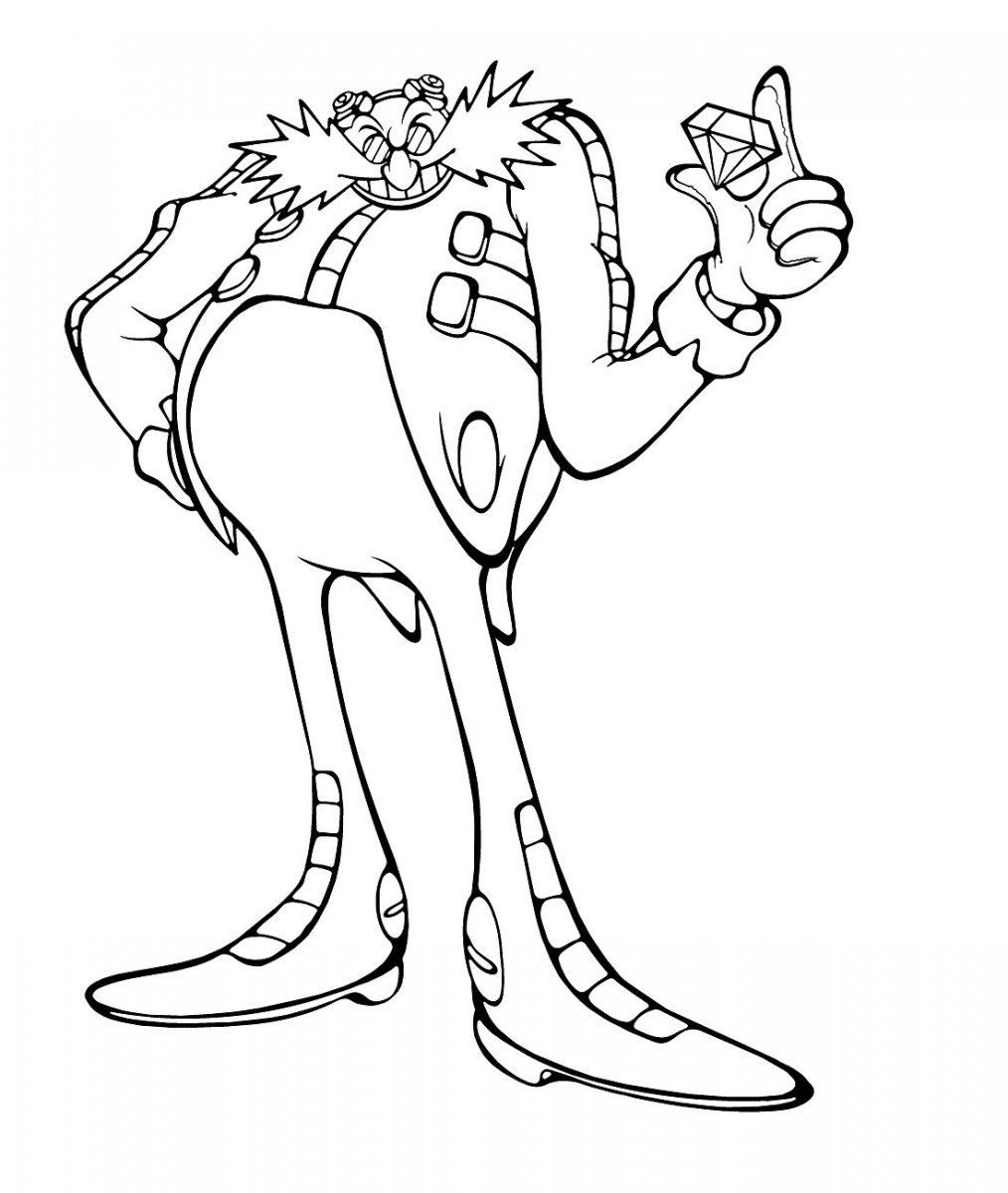 Download Doctor Eggman With Diamonds Coloring Page - Free Printable ...