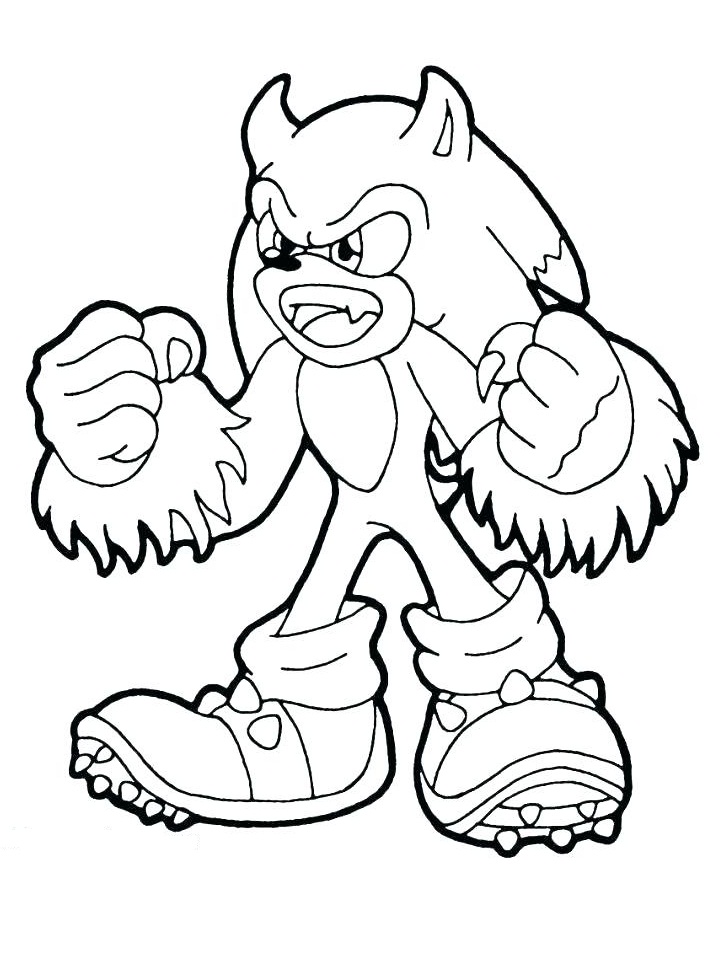 Super Fast Sonic Coloring Page - Free Printable Coloring Pages For Kids