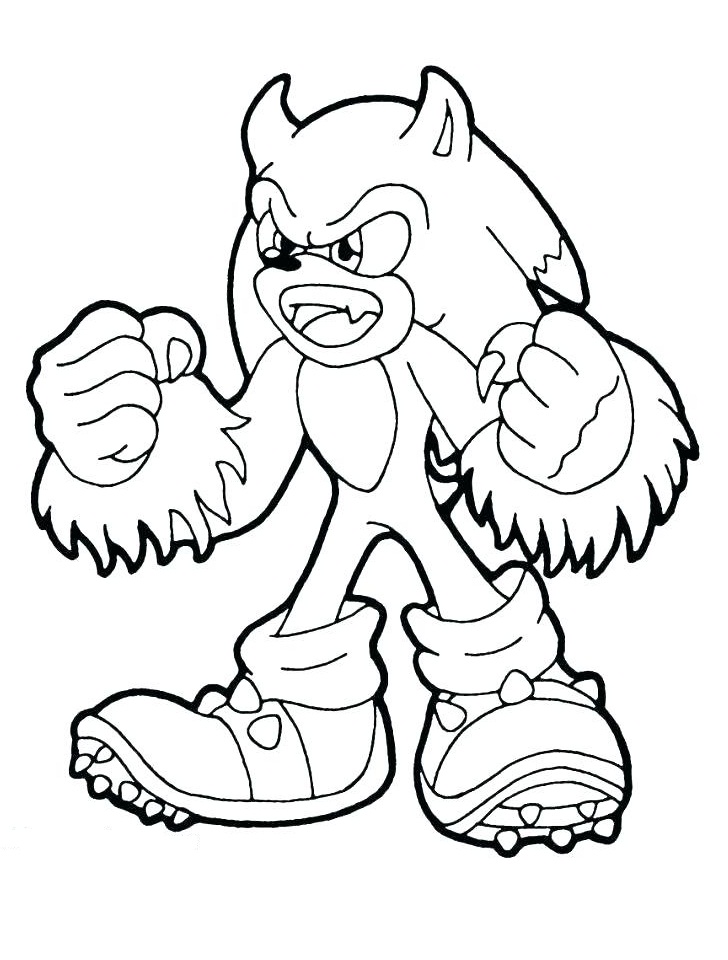 Werehog Sonic Coloring Page Free Printable Coloring Pages For Kids