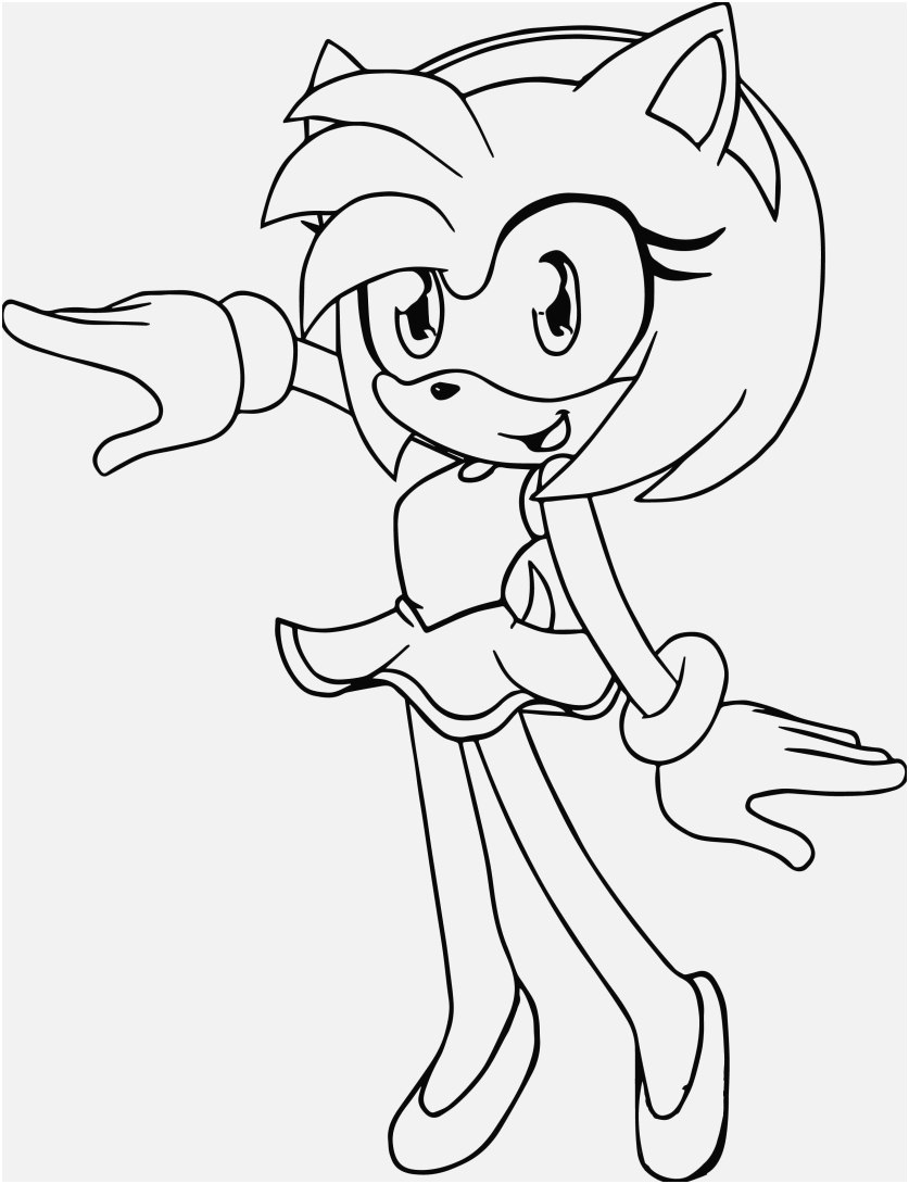 Lovely Amy Rose Coloring Page   Free Printable Coloring Pages for Kids