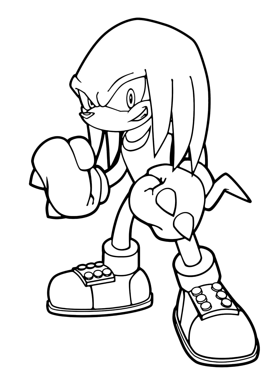 10 Pics Of Sonic Knuckles Coloring Pages Knuckles Coloring Pages ...