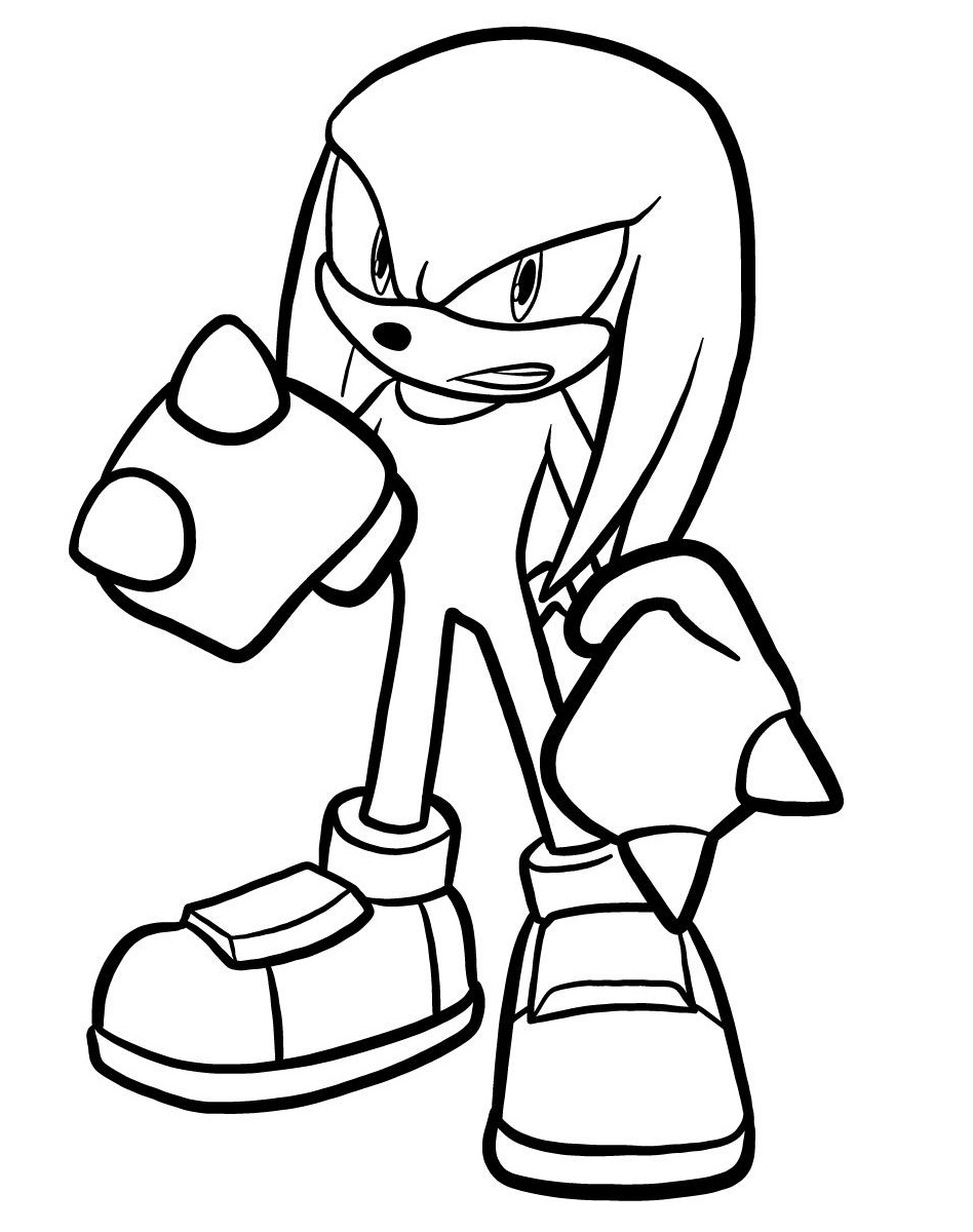 Knuckles Coloring Page