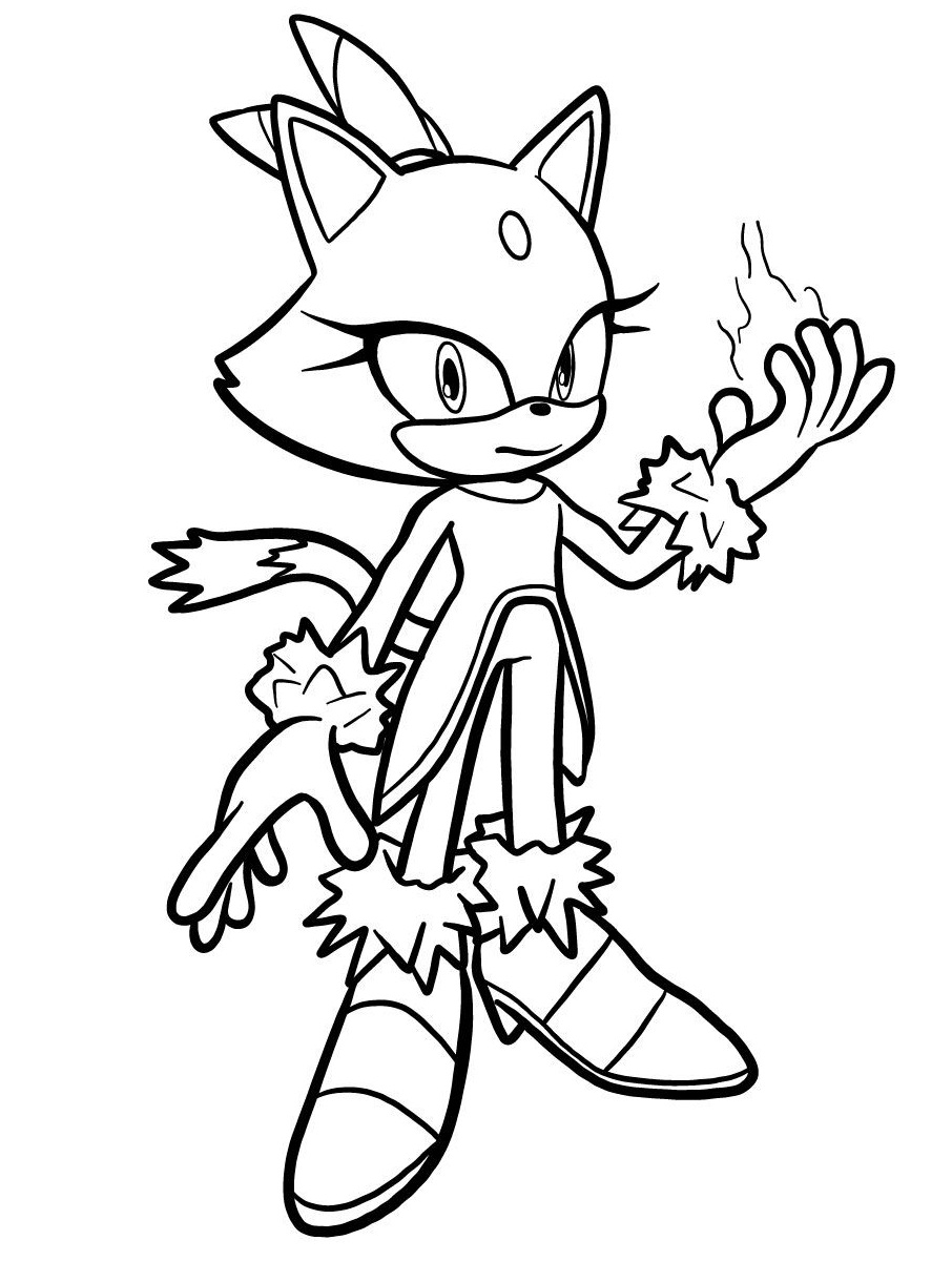 Cool Blaze The Cat Coloring Page - Free Printable Coloring Pages for Kids