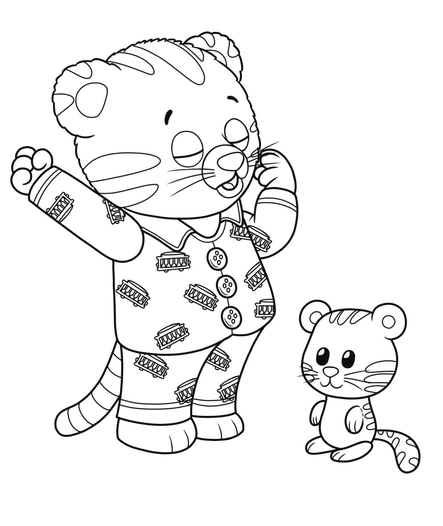 Featured image of post Daniel Tiger Coloring Pages Dress code daniel is brown coloring tiger with darker stripes on body