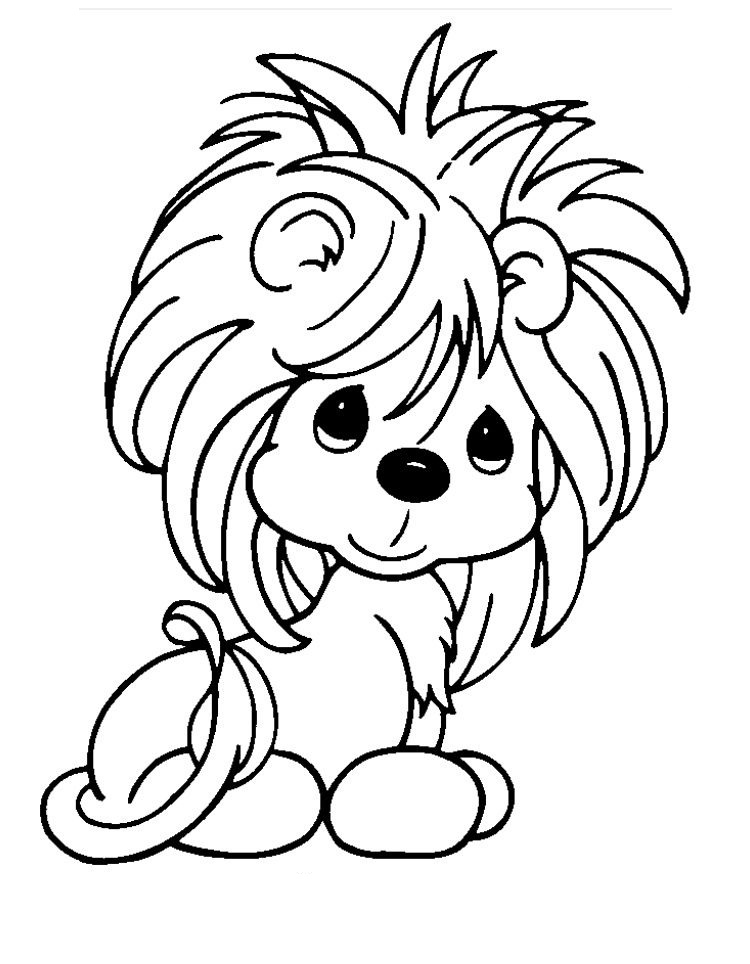 Little Lion Coloring Page - Free Printable Coloring Pages for Kids