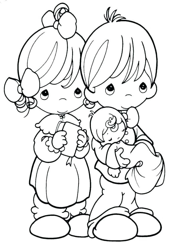 Little Family Coloring Page - Free Printable Coloring Pages for Kids