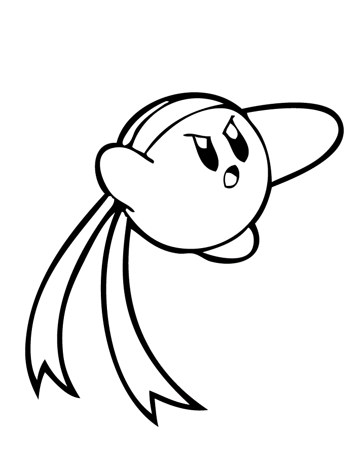Kungfu Kirby Coloring Page - Free Printable Coloring Pages for Kids