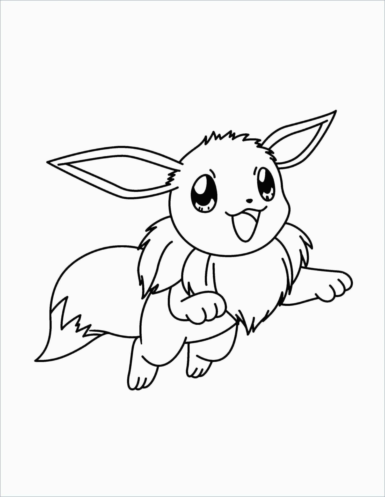 Desenhos de Pokemon Eevee 4 para Colorir e Imprimir 