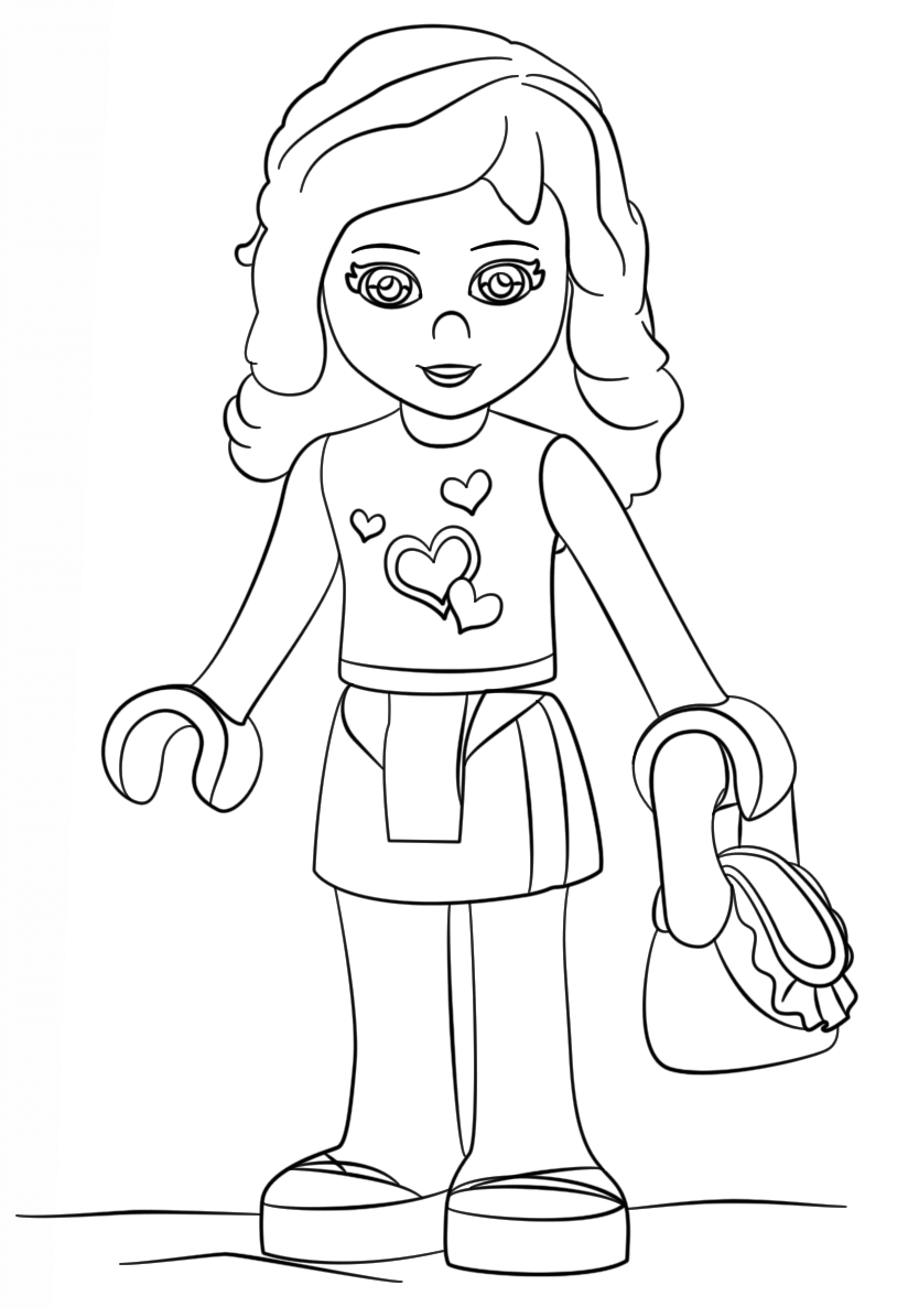 lego friends olivia coloring page free printable pages for kids artisanat courbant calligraphie coloriage