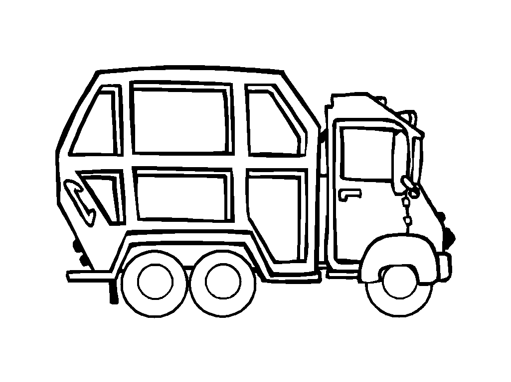 Garbage Truck Coloring Pages - ColoringAll