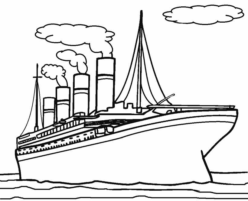 Big Titanic Coloring Page - Free Printable Coloring Pages for Kids