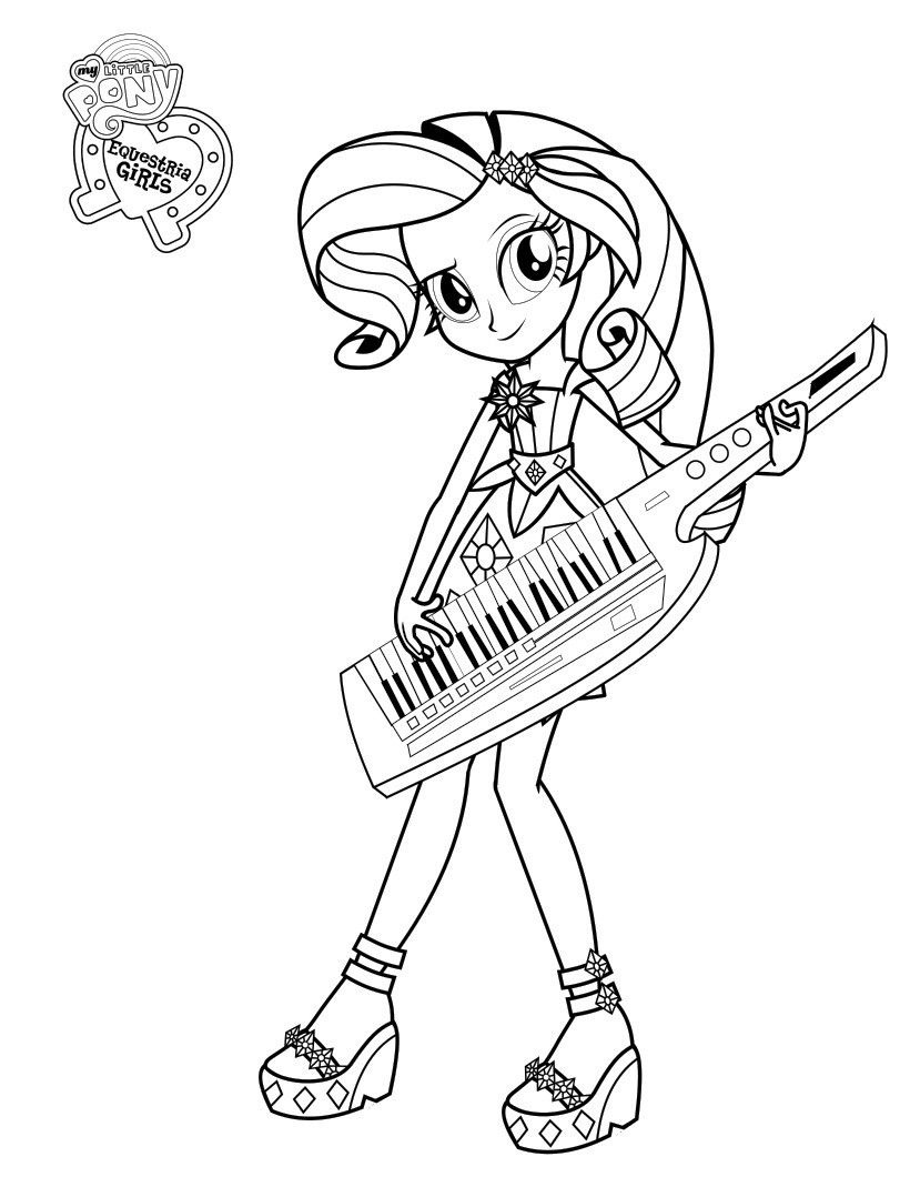 Rarity Playing Music Coloring Page - Free Printable Coloring Pages for Kids