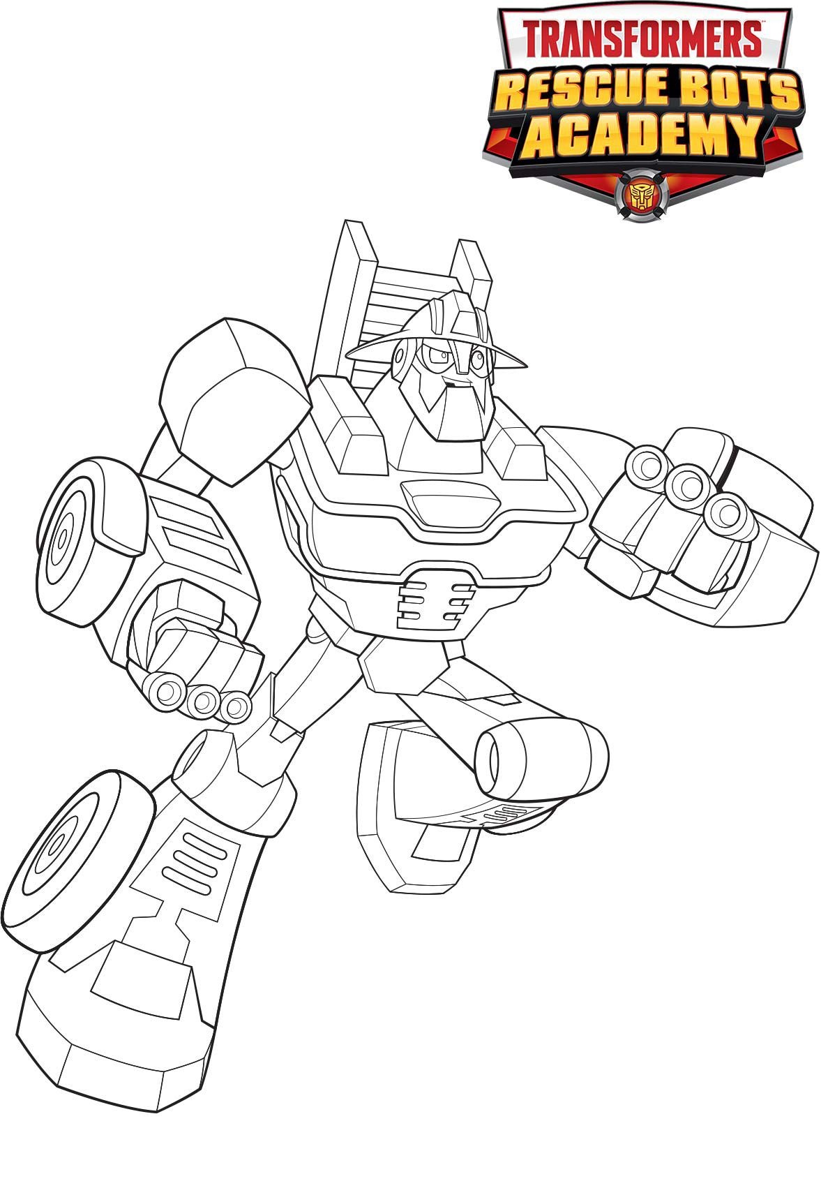 Rescue Bots Optimus Prime Coloring Page - Free Printable Coloring Pages