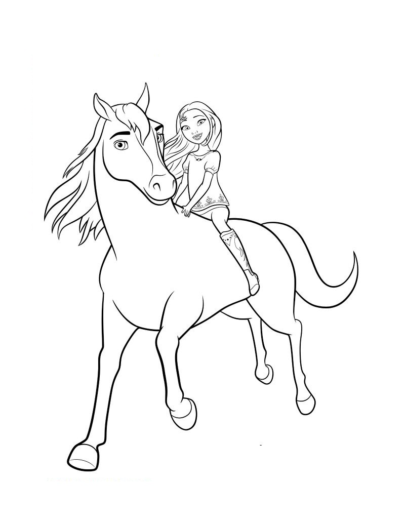spirit and rain horse coloring pages