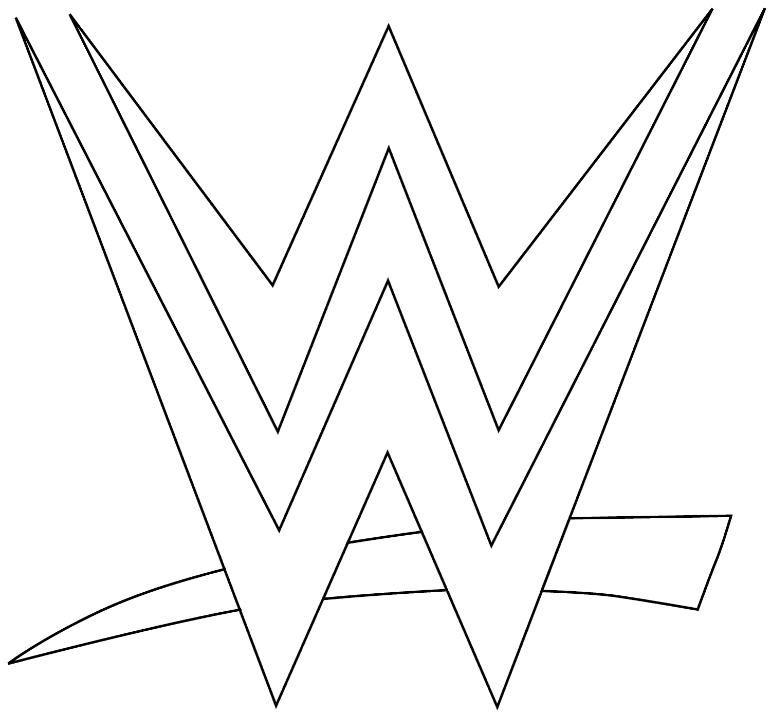 WWE Logo Coloring Page Free Printable Coloring Pages for Kids