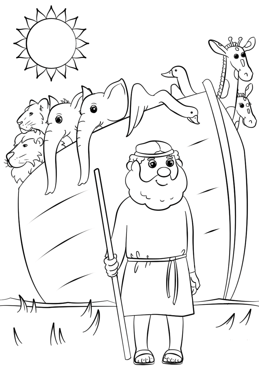 Noah's Ark Animals Two By Two Coloring Page   Free Printable ...