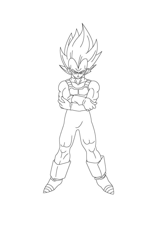 vegeta is angry coloring page free printable coloring pages for kids