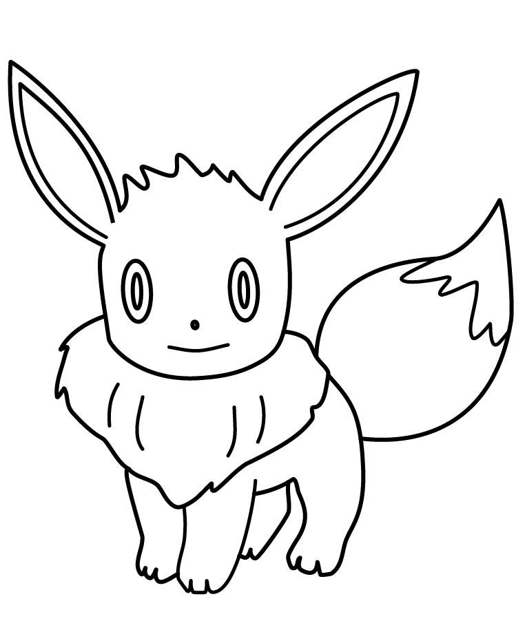 Normal Eevee Coloring Page - Free Printable Coloring Pages for Kids