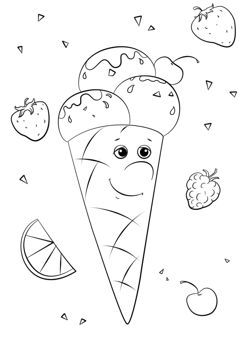 Ice Cream Coloring Pages - Free Printable Coloring Pages for Kids