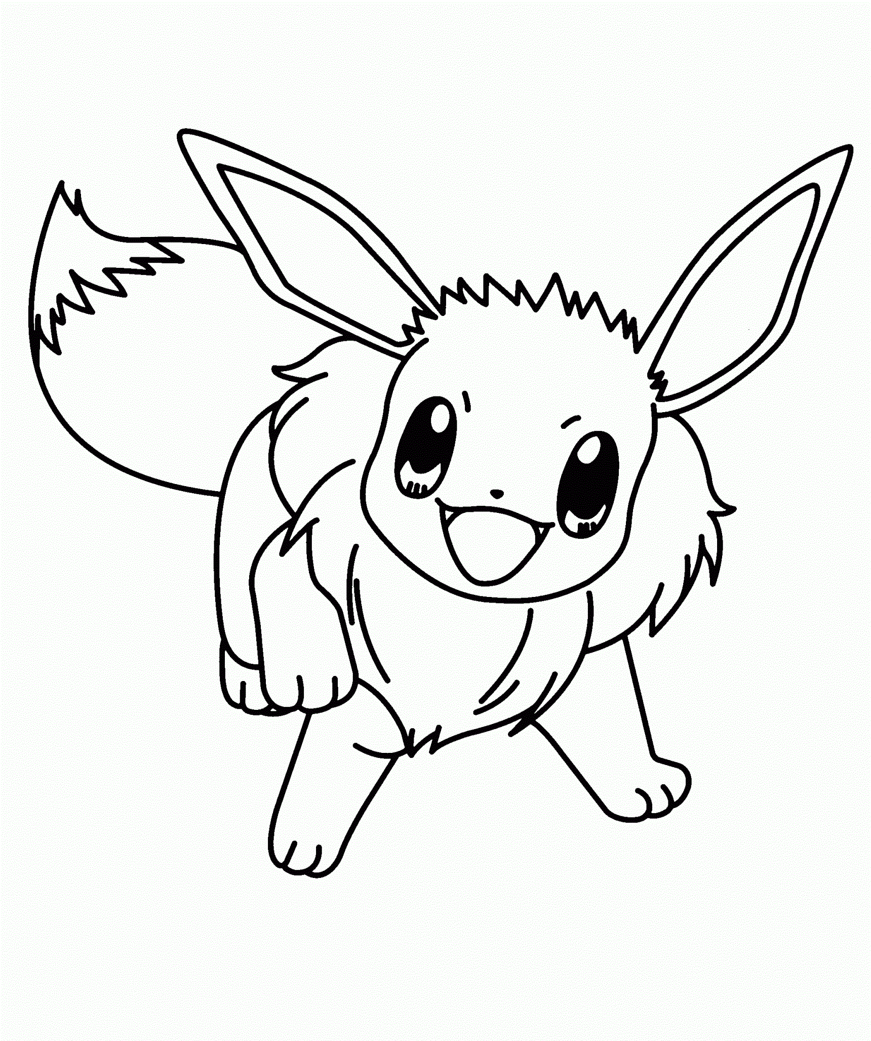 Free & Easy To Print Eevee Coloring Pages - Tulamama